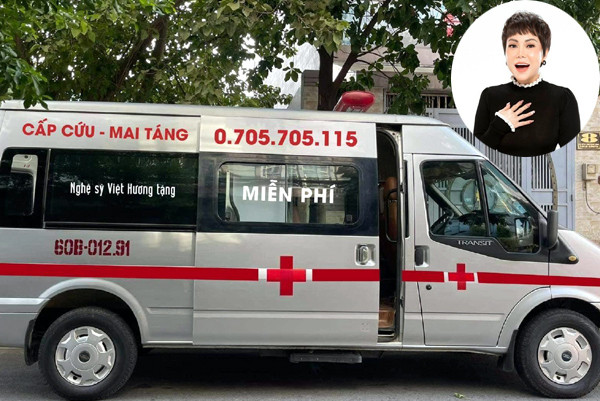 Việt Hương tiếp tục tặng xe mai táng sau khi tặng xe cấp cứu ảnh 1 Việt Hương tiếp tục tặng xe mai táng sau khi tặng xe cấp cứu ảnh 1