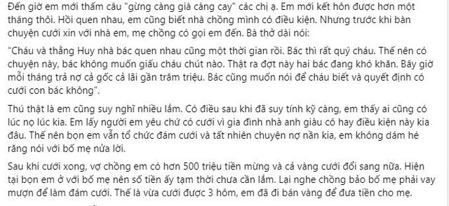 Tưởng dại cho mẹ chồng 500 triệu, ai ngờ nhận về cả gốc lẫn lãi Tuong dai cho me chong 500 trieu, ai ngo nhan ve ca goc lan lai