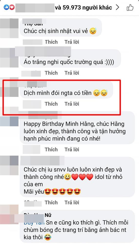 Minh Hằng bị chỉ trích vì tiệc sinh nhật "chả có gì, chỉ có tiền" - Hình 9 Minh Hang bi chi trich vi tiec sinh nhat