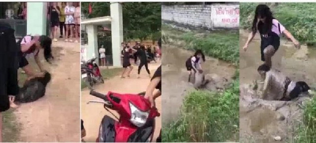 'Không chào các chị khoá trên', nữ sinh bị đánh dưới ruộng bùn 'Khong chao cac chi khoa tren', nu sinh bi danh duoi ruong bun