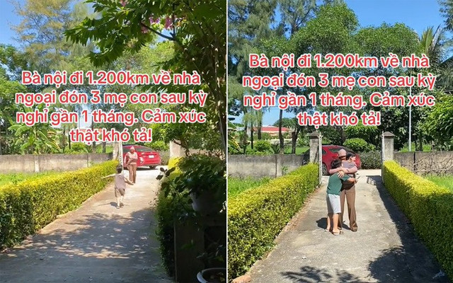 Bà nội đi 1.200km về nhà thông gia đón cháu Ba noi di 1.200km ve nha thong gia don chau