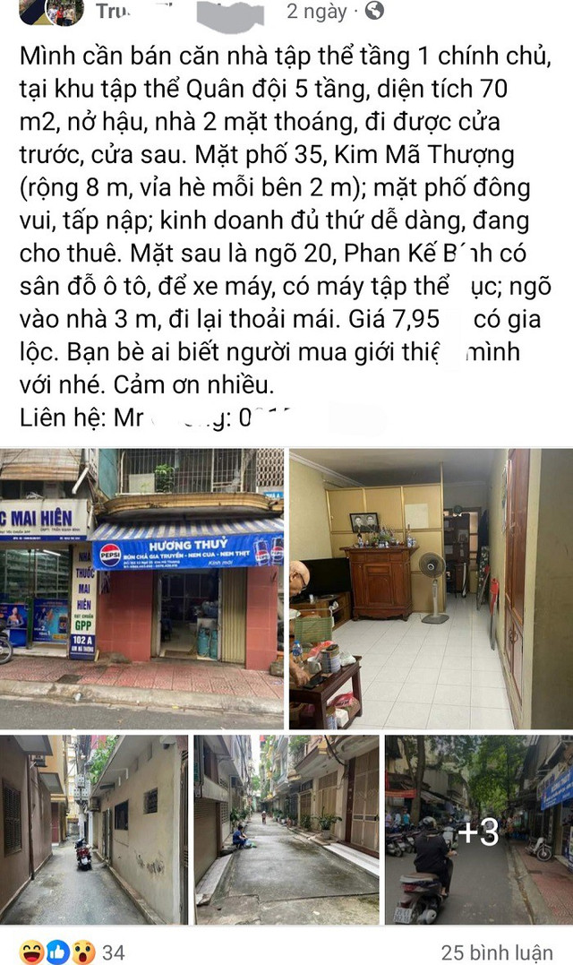 Nhà tập thể cũ 70m2 rao bán 7,95 tỷ - Hình 3 Nha tap the cu 70m2 rao ban 7,95 ty-Hinh-3