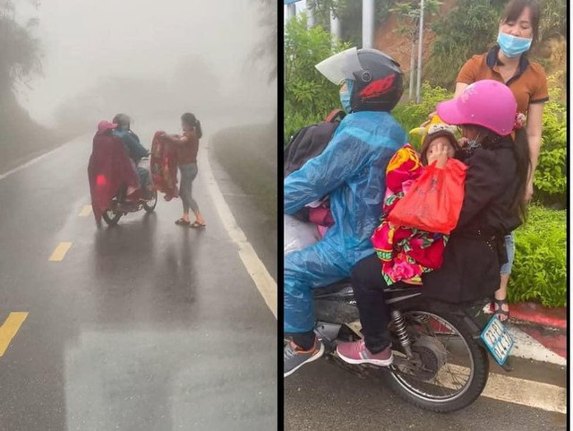 Chàng trai 9x tặng chăn, góp tiền giúp đỡ gia đình đội mưa về quê Chang trai 9x tang chan, gop tien giup do gia dinh doi mua ve que