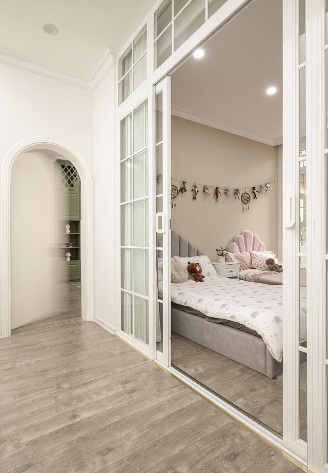 Cải tạo nhà phố chật màu xanh cốm theo phong cách cổ điển - Hình 10 Cai tao nha pho chat mau xanh com theo phong cach co dien-Hinh-10