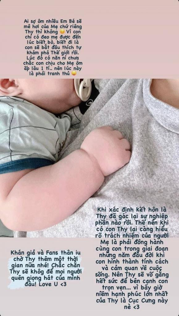 Khoe ảnh bụ bẫm của nhóc tỳ, Bảo Thy tiết lộ lý do gác lại sự nghiệp Khoe anh bu bam cua nhoc ty, Bao Thy tiet lo ly do gac lai su nghiep