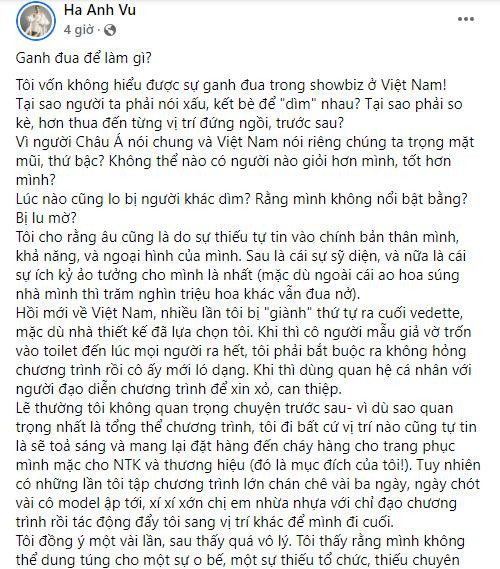 Hà Anh bị giành vedette, công khai thủ đoạn nhiều chân dài - Hình 2 Ha Anh bi gianh vedette, cong khai thu doan nhieu chan dai-Hinh-2