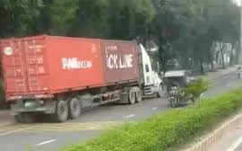 TPHMC: Xử phạt tài xế container đi ngược chiều trên đường Nguyễn Chí Thanh