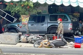 Va chạm liên hoàn, 2 người thương vong, 8 xe máy bị hư hỏng