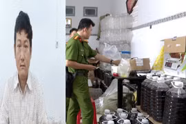 Bắt quả tang cơ sở sản xuất nước giặt, nước chấm giả, khởi tố tại An Giang
