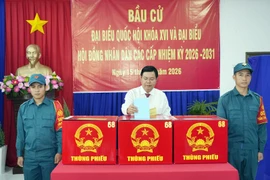 Cử tri An Giang nô nức tham gia ngày bầu cử