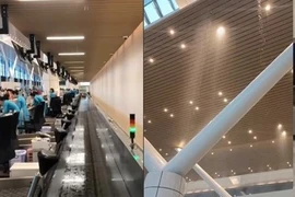 Nhà ga T3 – Sân bay Tân Sơn Nhất tiếp tục bị dột khi trời mưa