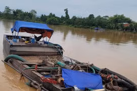 Tạm giữ 10 phương tiện thủy nội địa tàng trữ cát trái phép