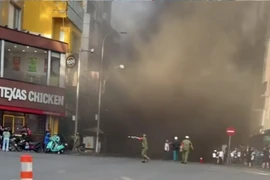 Cháy hầm giữ xe thẩm mỹ viện trên đường Nguyễn Đình Chiểu