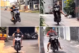 TPHCM xác minh clip bốc đầu xe máy trong khu dân cư lan truyền mạng xã hội