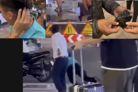 Xôn xao clip tài xế taxi bị hành hung giữa phố Nha Trang