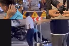 Xôn xao clip tài xế taxi bị hành hung giữa phố Nha Trang