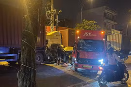 Tai nạn liên hoàn 4 ô tô tại xã Tân Hiệp, một người bị thương