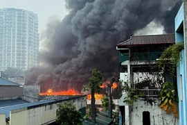 Đám cháy bùng lên dữ dội ở nhà máy bia Habeco