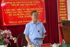 Dự án đường dẫn khí Lô B - Ô Môn: Cần Thơ tháo gỡ vướng mắc bàn giao mặt bằng