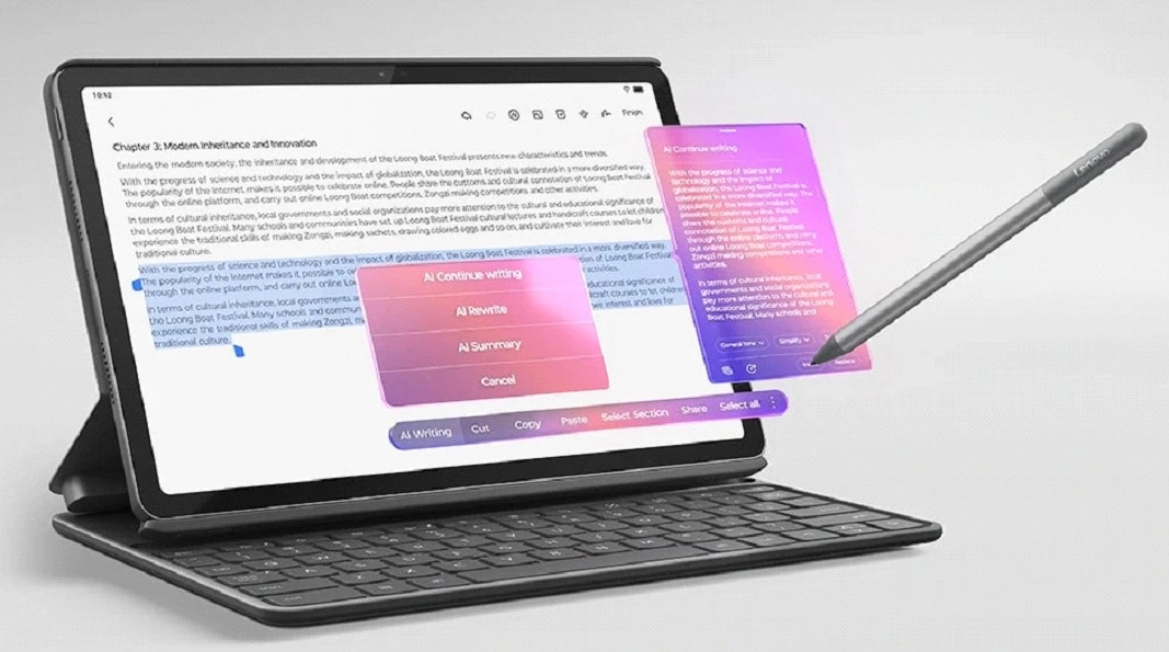 Lenovo tung tablet AI mới dành cho Gen Z học chất chơi ngầu