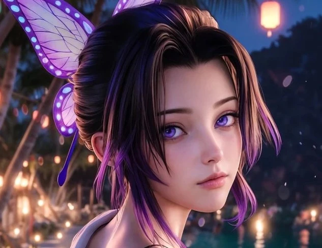 AI tái hiện Shinobu đẹp nao lòng, fans càng thêm xót xa