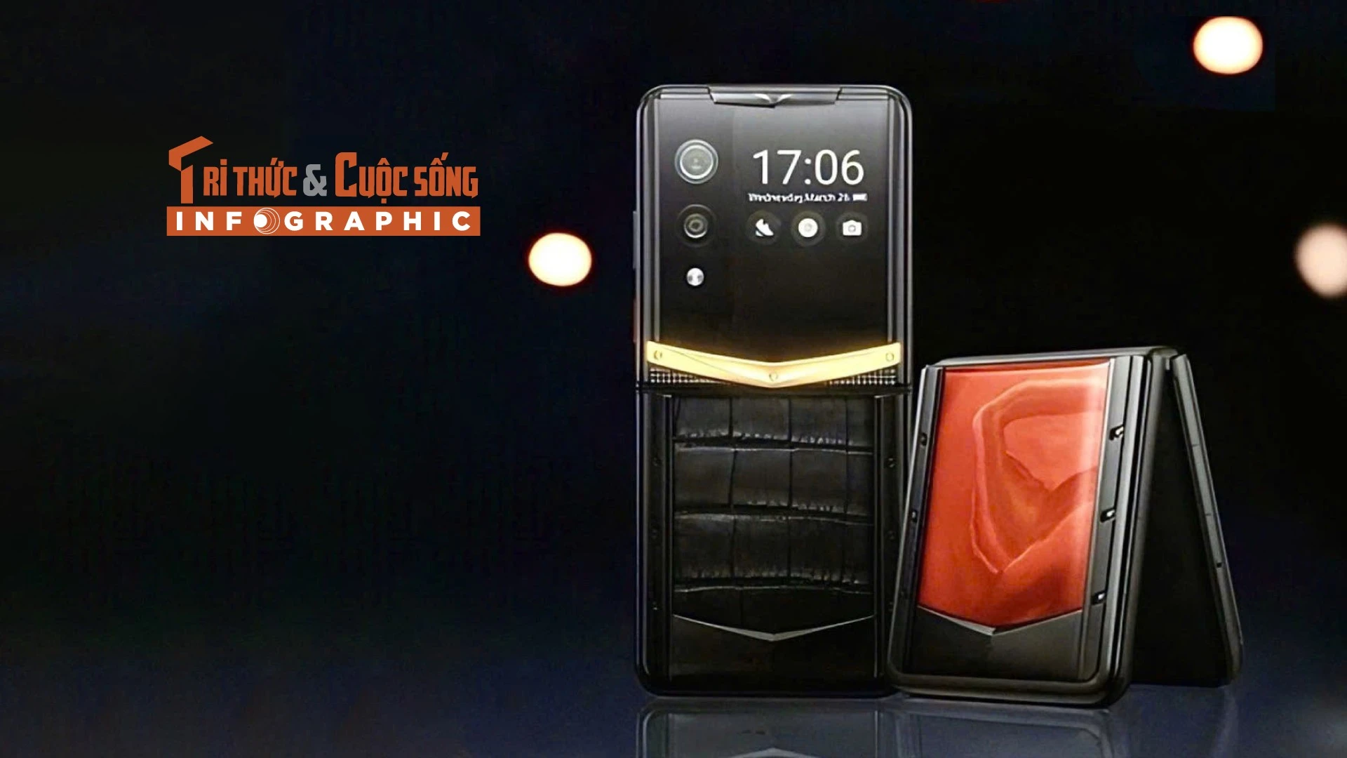 [INFOGRAPHIC] Quantum Flip Agate: Điện thoại gập đầu tiên cẩn đá phong thuỷ 