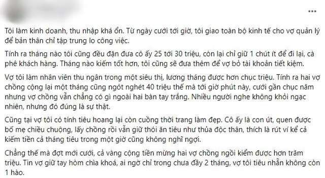 Con không có tiền nhập viện, vợ giấu mấy chục triệu đi gọt cằm Con khong co tien nhap vien, vo giau may chuc trieu di got cam