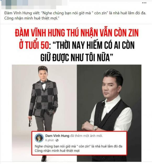 Đàm Vĩnh Hưng bị dân mạng mỉa mai khi khoe "còn zin", sự thật sao? Dam Vinh Hung bi dan mang mia mai khi khoe