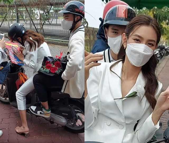 Chạy show xe máy, Thùy Tiên chở trợ lý ngồi sau - Hình 3 Chay show xe may, Thuy Tien cho tro ly ngoi sau-Hinh-3