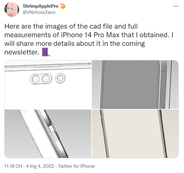 Xuất hiện thêm rò rỉ khẳng định iPhone 14 Pro năm nay - Hình 5 Xuat hien them ro ri khang dinh iPhone 14 Pro nam nay-Hinh-5