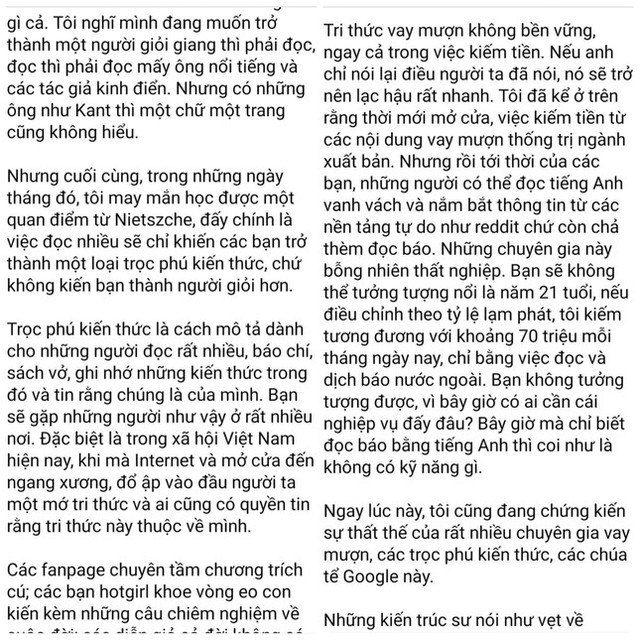 Tranh cãi bài phát biểu về "trọc phú kiến thức" - Hình 2 Tranh cai bai phat bieu ve