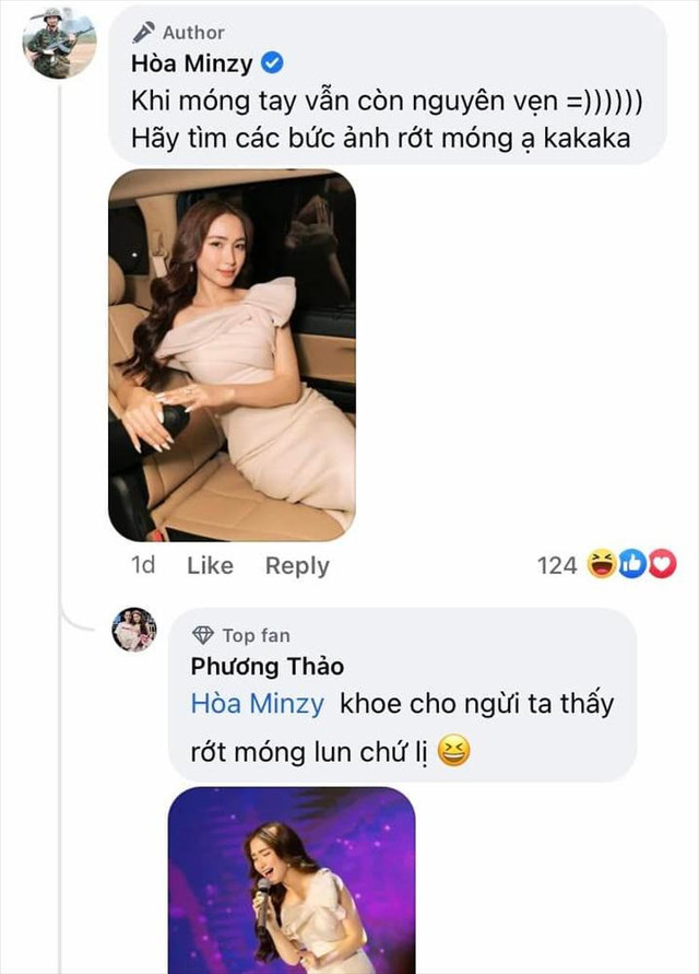 Đang hát thì rớt móng tay, Hòa Minzy vẫn tranh thủ tấu hài đỡ quê - Hình 3 Dang hat thi rot mong tay, Hoa Minzy van tranh thu tau hai do que-Hinh-3