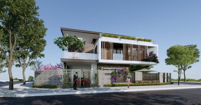 Biệt thự 2 tầng đẹp nao lòng, không gian kết nối thiên nhiên - Hình 3 Biet thu 2 tang dep nao long, khong gian ket noi thien nhien-Hinh-3