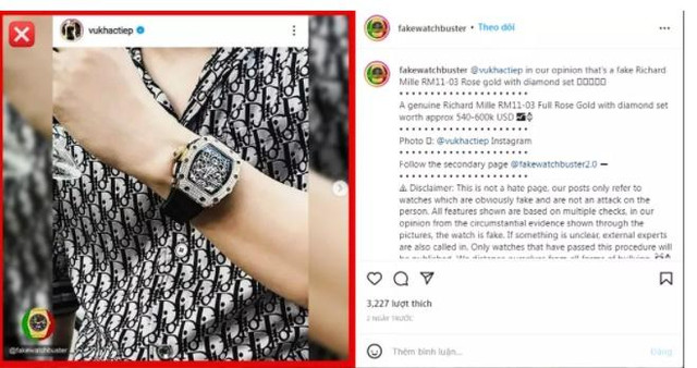 Richkid quận 7 phản ứng căng vụ Vũ Khắc Tiệp bị tố dùng đồ fake Richkid quan 7 phan ung cang vu Vu Khac Tiep bi to dung do fake