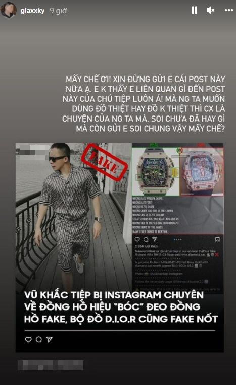 Richkid quận 7 phản ứng căng vụ Vũ Khắc Tiệp bị tố dùng đồ fake - Hình 3 Richkid quan 7 phan ung cang vu Vu Khac Tiep bi to dung do fake-Hinh-3