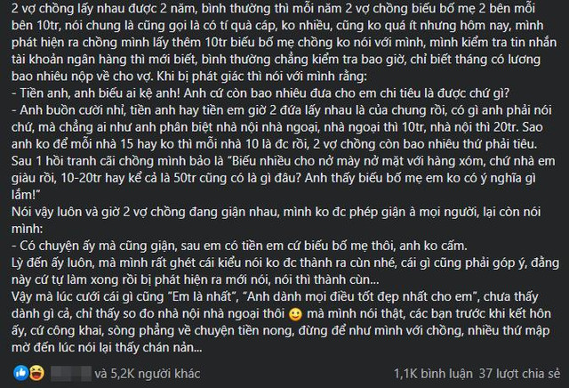 Chồng biếu Tết nhà nội gấp đôi, vợ sững người khi nghe giải thích Chong bieu Tet nha noi gap doi, vo sung nguoi khi nghe giai thich