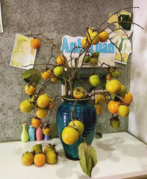 Cành hồng nguyên quả hút khách vừa cắm, ngắm vừa ăn dần - Hình 5 Canh hong nguyen qua hut khach vua cam, ngam vua an dan-Hinh-5