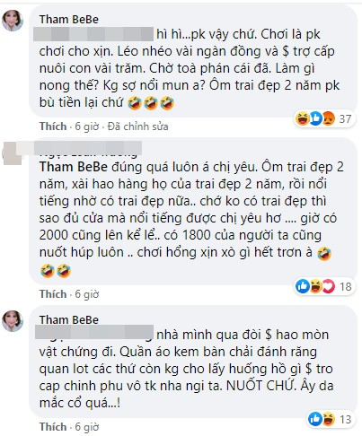 Thắm Bebe xóc xiểm vợ cũ Hoàng Anh “ôm trai đẹp 2 năm phải bù tiền” - Hình 4 Tham Bebe xoc xiem vo cu Hoang Anh “om trai dep 2 nam phai bu tien”-Hinh-4
