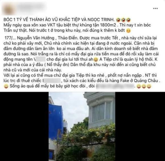 Vũ Khắc Tiệp tiết lộ "siêu biệt thự" 1.800m2 là nhà thuê Vu Khac Tiep tiet lo