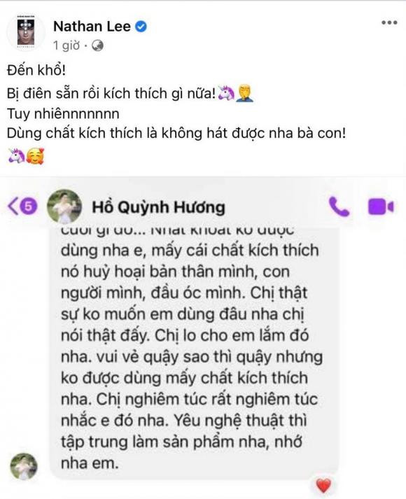Hồ Quỳnh Hương nhắn tin nhắc nhở Nathan Lee - Hình 3 Ho Quynh Huong nhan tin nhac nho Nathan Lee-Hinh-3