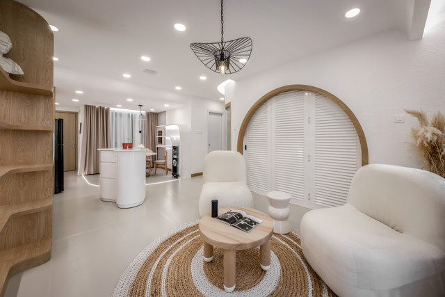 Căn hộ 70m2 đẹp như mơ với những đường cong mềm mại - Hình 4 Can ho 70m2 dep nhu mo voi nhung duong cong mem mai-Hinh-4
