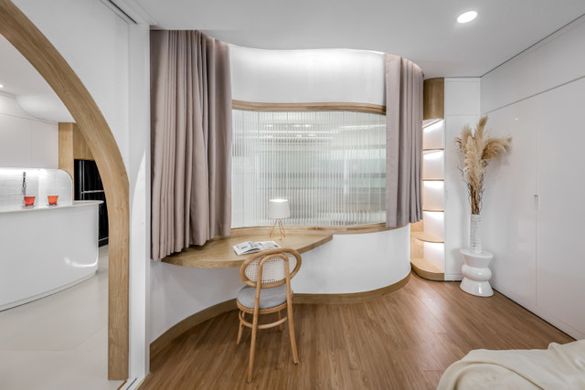 Căn hộ 70m2 đẹp như mơ với những đường cong mềm mại - Hình 13 Can ho 70m2 dep nhu mo voi nhung duong cong mem mai-Hinh-13