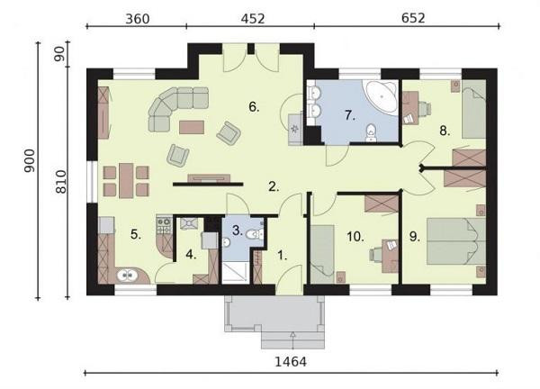 9 mẫu nhà cấp 4 mái thái có sân vườn đẹp, giá dưới 500 triệu đồng - Hình 13 9 mau nha cap 4 mai thai co san vuon dep, gia duoi 500 trieu dong-Hinh-13