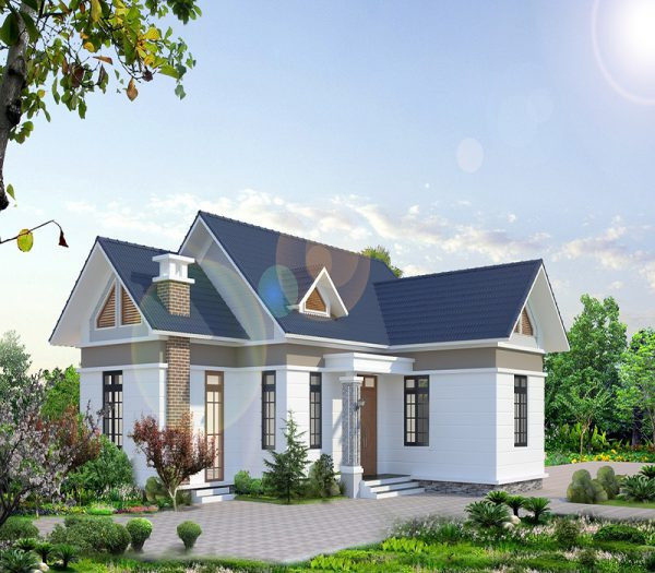 9 mẫu nhà cấp 4 mái thái có sân vườn đẹp, giá dưới 500 triệu đồng - Hình 6 9 mau nha cap 4 mai thai co san vuon dep, gia duoi 500 trieu dong-Hinh-6