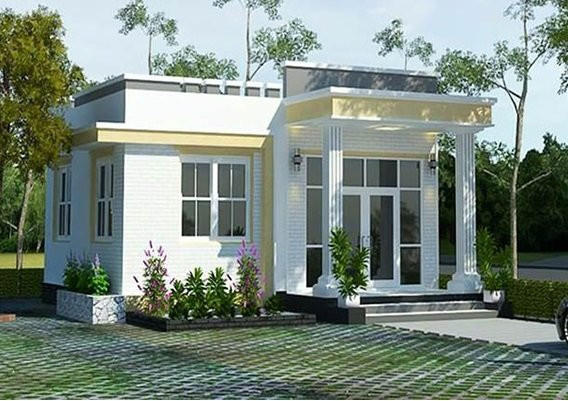 7 mẫu nhà cấp 4 diện tích nhỏ, đơn giản mà vẫn đẹp mê ly - Hình 4 7 mau nha cap 4 dien tich nho, don gian ma van dep me ly-Hinh-4