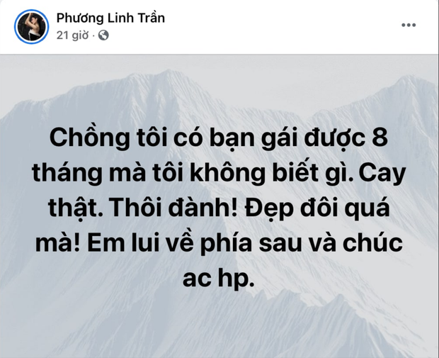 Phương Linh bất ngờ tố chồng lén lút có bạn gái Phuong Linh bat ngo to chong len lut co ban gai