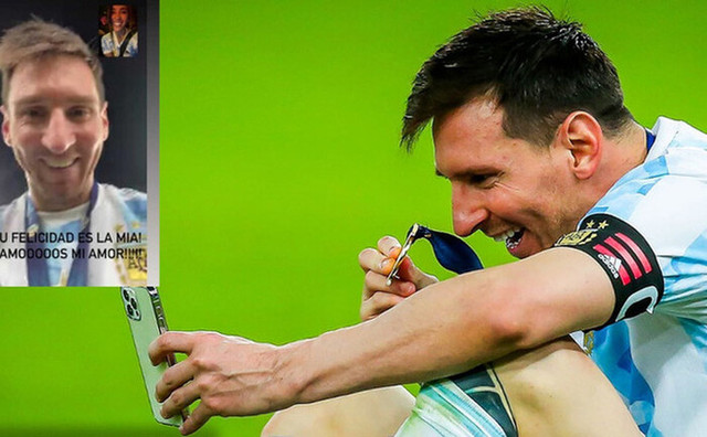 Soi chiếc smartphone được Messi dùng để gọi cho vợ con Soi chiec smartphone duoc Messi dung de goi cho vo con