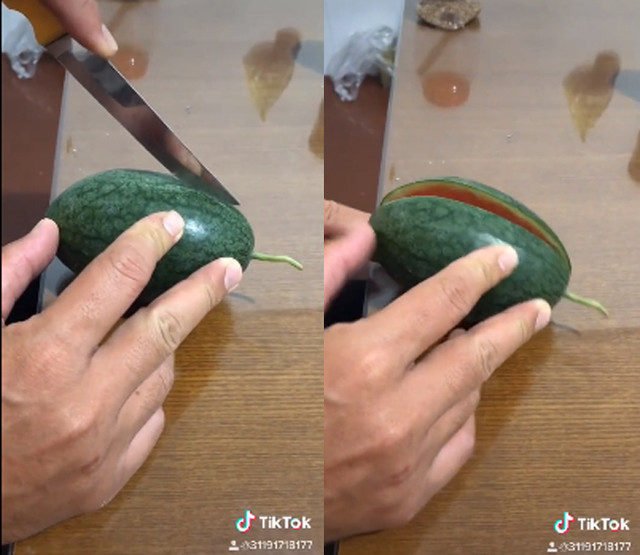 Khoe dưa hấu tự trồng rồi mang bổ thử, ngỡ ngàng trước cái kết - Hình 3 Khoe dua hau tu trong roi mang bo thu, ngo ngang truoc cai ket-Hinh-3
