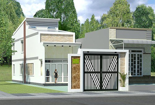9 mẫu nhà ống 1 tầng gác lửng đẹp mê ly - Hình 2 9 mau nha ong 1 tang gac lung dep me ly-Hinh-2