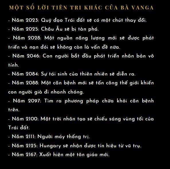 Lời tiên tri của bà Vanga về vận mệnh thế giới năm 2022 - Hình 3 Loi tien tri cua ba Vanga ve van menh the gioi nam 2022-Hinh-3